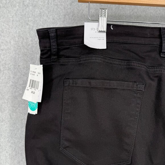 STS Blue Womens Ellie High Rise Skinny Jean Plus Size 22W Black Stretch NEW - Picture 4 of 14
